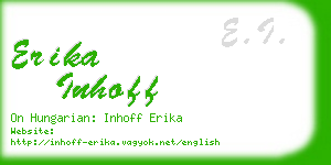 erika inhoff business card